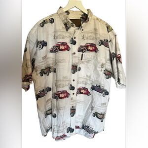 North River Outfitters Hot Rod Cars Button Up Shirt XXL